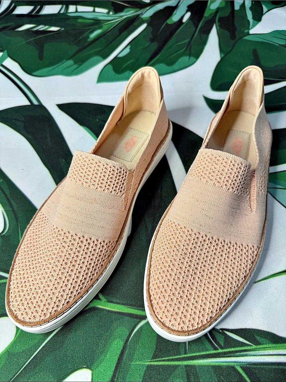UGG Sammy Metallic Knit Slip-On Sneaker Pink